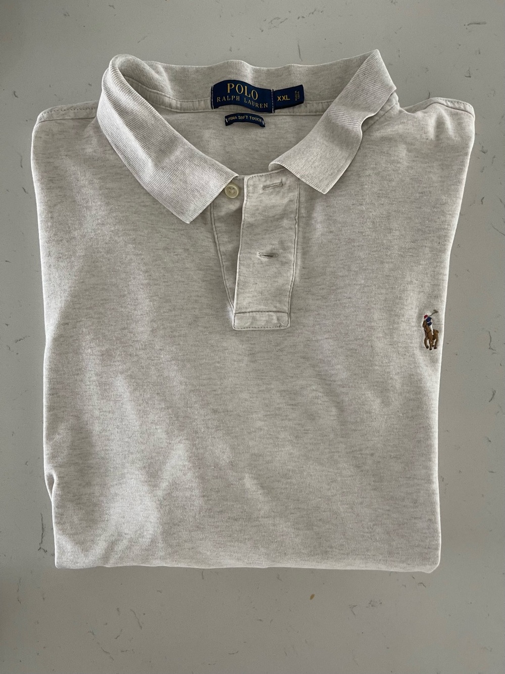 Ralph Lauren Men's Cream Polo with Embroidered Pony - Picture 3 of 6